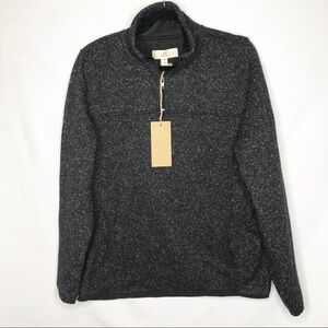 Thread & Supply Black Quarter-Zip Jacket NWT